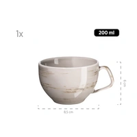 Mäser 931609 Kaffeetassen-Set Derby für 4 Personen, Porzellan, weiß/hellblau/beige (1 Set, 8-teilig) Mäser 931609 Kaffeetassen-Set Derby für 4 Personen, Porzellan, weiß/hellblau/beige (1 Set, 8-teilig)