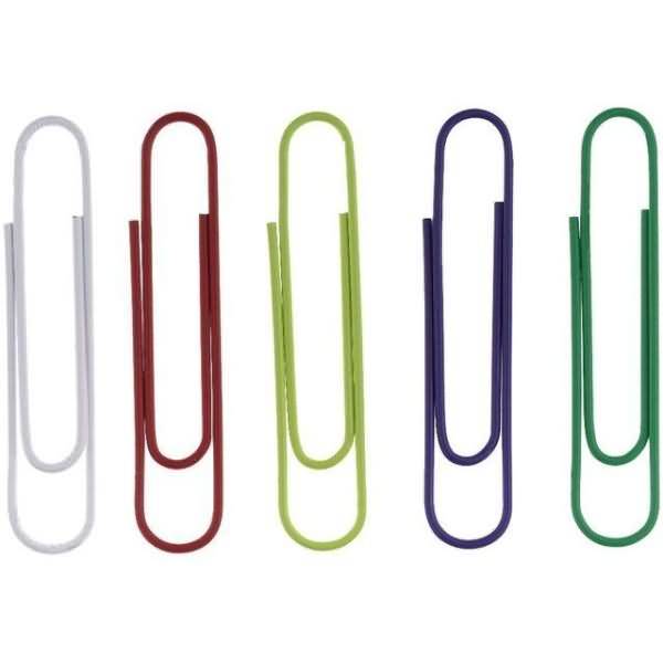 Briefklammer Metall kunststoffüberzogen 50mm sortiert VE=100 Stück