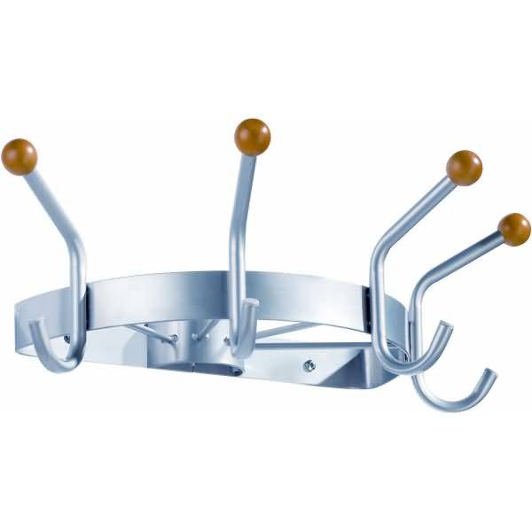 Wandgarderobe Metall pulverbeschichtet 52x30cm silber