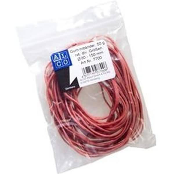 Gummiband Naturkautschuk sortiert rot 50g