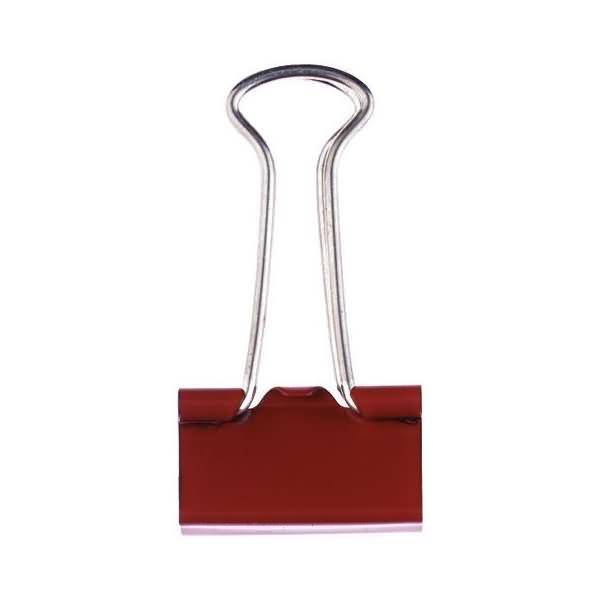 Foldbackklammer Metall vernickelt 19mm rot VE=12 Stück