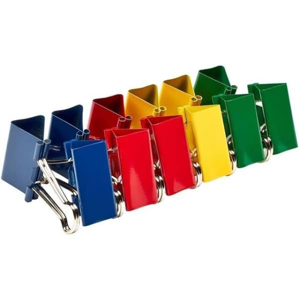 Foldbackklammer Metall vernickelt 41mm sortiert VE=12 Stück