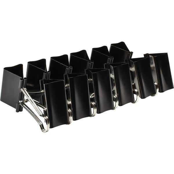 Foldbackklammer Metall vernickelt 51mm schwarz VE=12 Stück