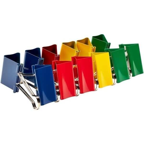 Foldbackklammer Metall vernickelt 51mm sortiert VE=12 Stück