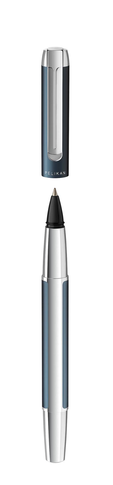 Pelikan Pura R40, Stick Pen, Benzin, Silber, Schwarz, Aluminium, Medium, Deutschland