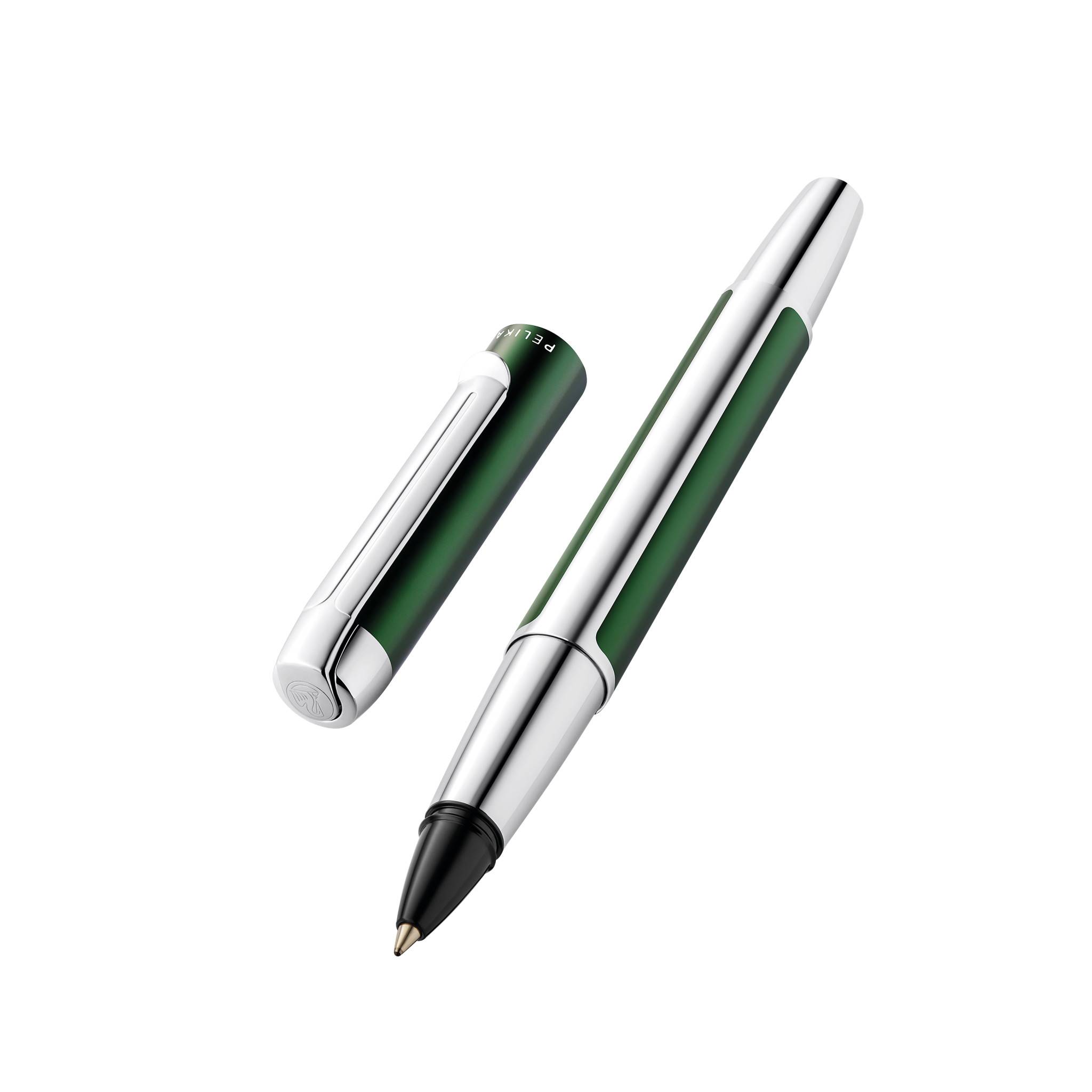 Pelikan Pura R40, Stick Pen, Grün, Silber, Schwarz, Aluminium, Medium, Deutschland