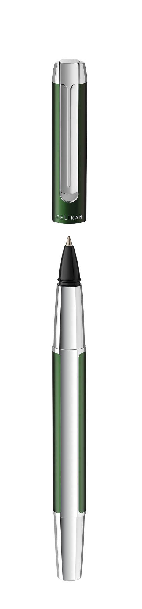 Pelikan Pura R40, Stick Pen, Grün, Silber, Schwarz, Aluminium, Medium, Deutschland