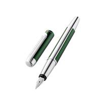 Pelikan Pura P40, Grün, Kartuschenfüllsystem, Aluminium, Edelstahl, Fettdruck, Deutschland
