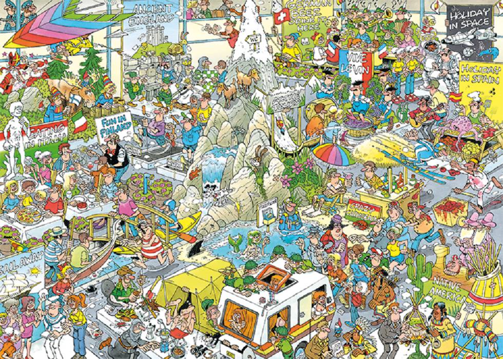 JUMBO 19051 Jan van Haasteren Die Urlaubsmesse 1000 Teile Puzzle