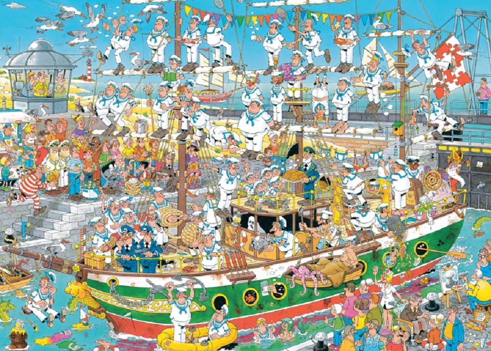 Jan van Haasteren Auf dem Schiff ist nichts im Griff 1000 Teile Puzzle