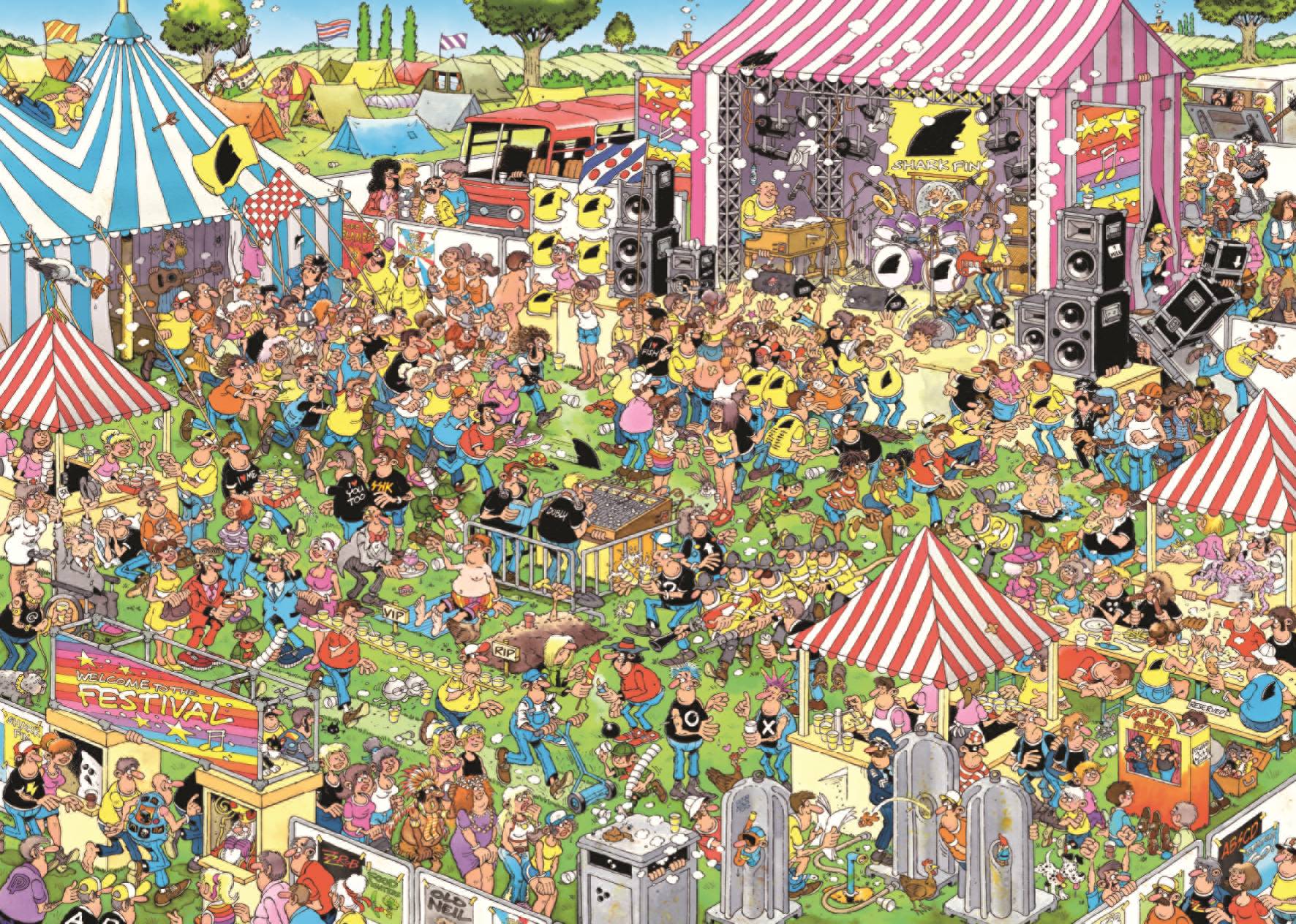 Jumbo Spiele 19028 Jan van Haasteren Pop-Festival 1000 Teile Puzzle