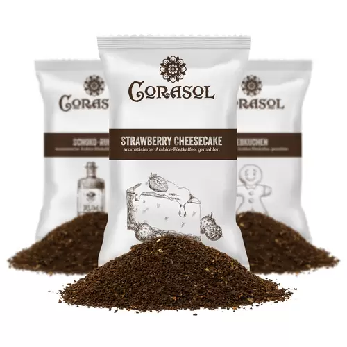 Corasol Premium Flavoured Coffee Kaffee-Adventskalender mit 24 aromatisierten Kaffee-Kreationen, gemahlen für Genießer (240 g) Corasol Premium Flavoured Coffee Kaffee-Adventskalender mit 24 aromatisierten Kaffee-Kreationen, gemahlen für Genießer (240 g)