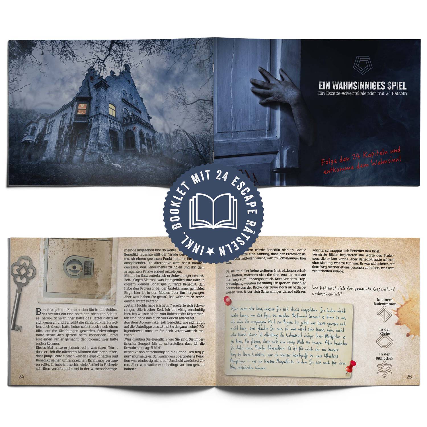 Corasol Premium Kaffee & Escape Adventskalender für Erwachsene: Ein wahnsinniges Spiel (240 g)