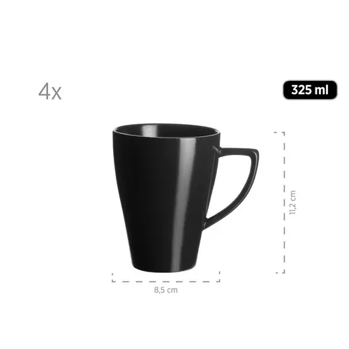 Mäser 931730 Kombiservice Glendale für 4 Personen, Steinzeug, schwarz (1 Set, 16-teilig) Mäser 931730 Kombiservice Glendale für 4 Personen, Steinzeug, schwarz (1 Set, 16-teilig)