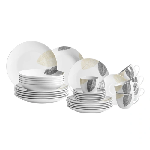 Mäser 931215 Kombiservice Jona für 6 Personen, Porzellan, weiß (1 Set, 30-teilig) Mäser 931215 Kombiservice Jona für 6 Personen, Porzellan, weiß (1 Set, 30-teilig)