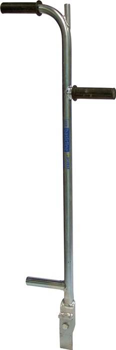 Ein Metallrohr, das vertikal mit 'Frost Baseline' beschriftet ist.