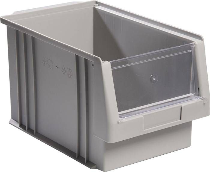 Sichtlagerkasten PLK L330xB213xH200mm PP grau LA-KA-PE