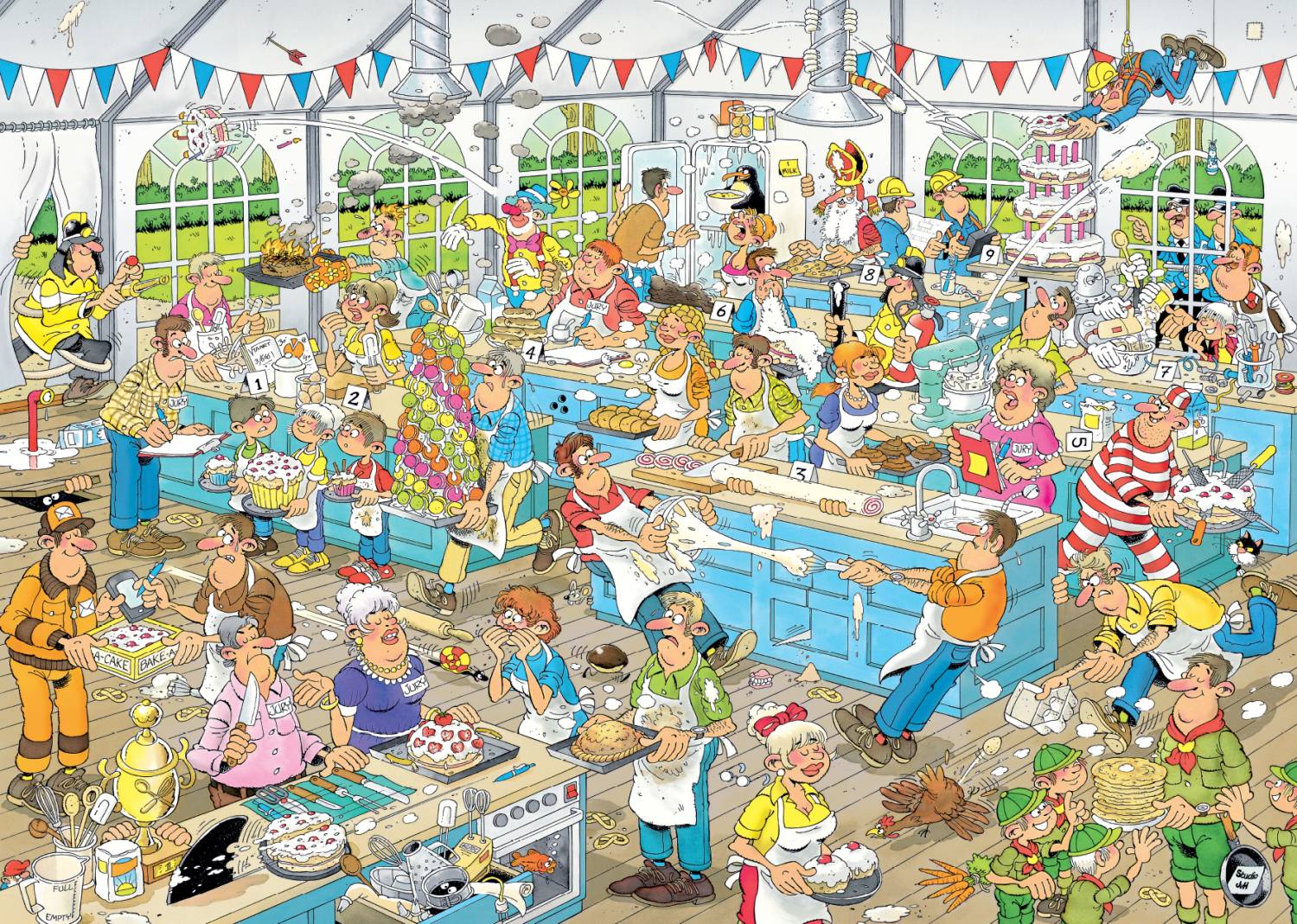 Jan van Hassteren Food Frenzy 2x1000 Teile Puzzle + Topfhandschuh