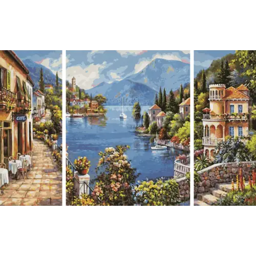 Schipper 609260818 Malen nach Zahlen Triptychon Lago Romantico Schipper 609260818 Malen nach Zahlen Triptychon Lago Romantico