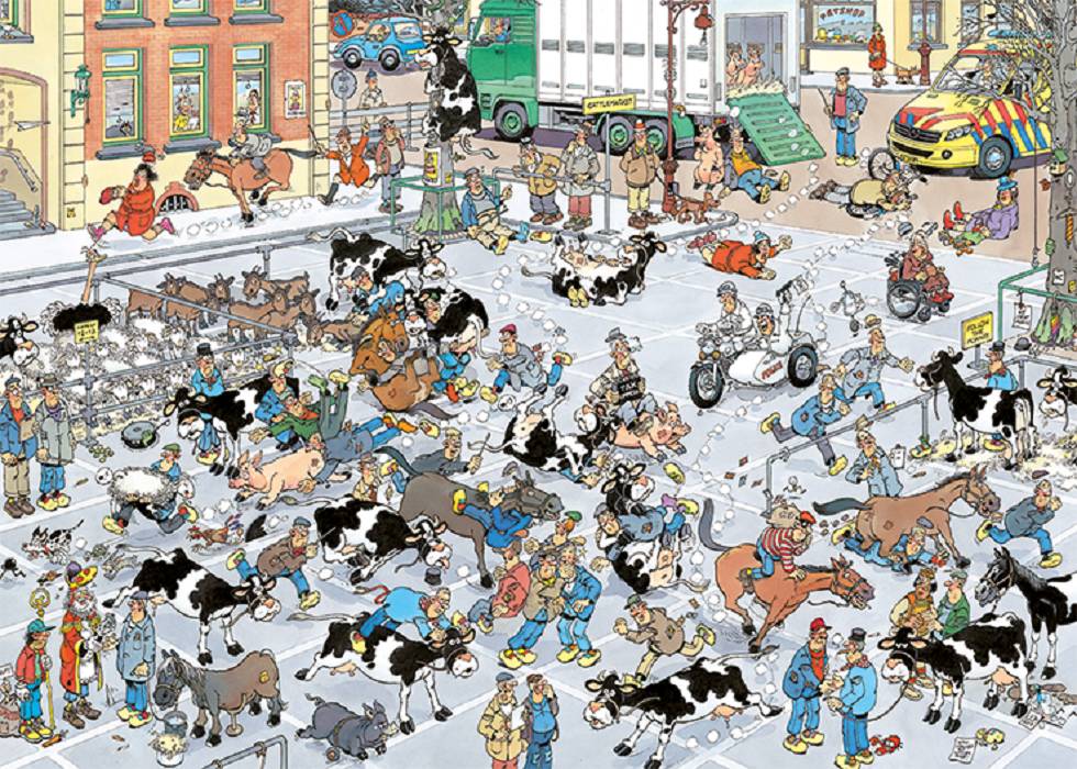 Jumbo 19075 Jan van Haasteren Der Viehmarkt 1000 Teile Puzzle