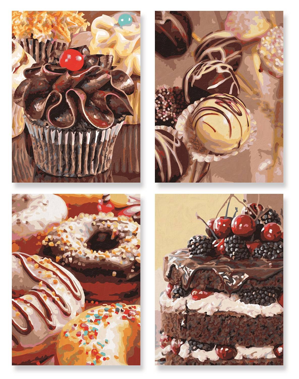 Schipper 609340791 Malen nach Zahlen Süße Versuchungen Quattro