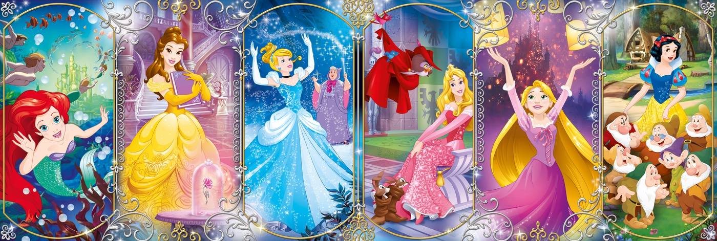 Clementoni 39444 Disney Princess 1000 Teile Panorama Puzzle