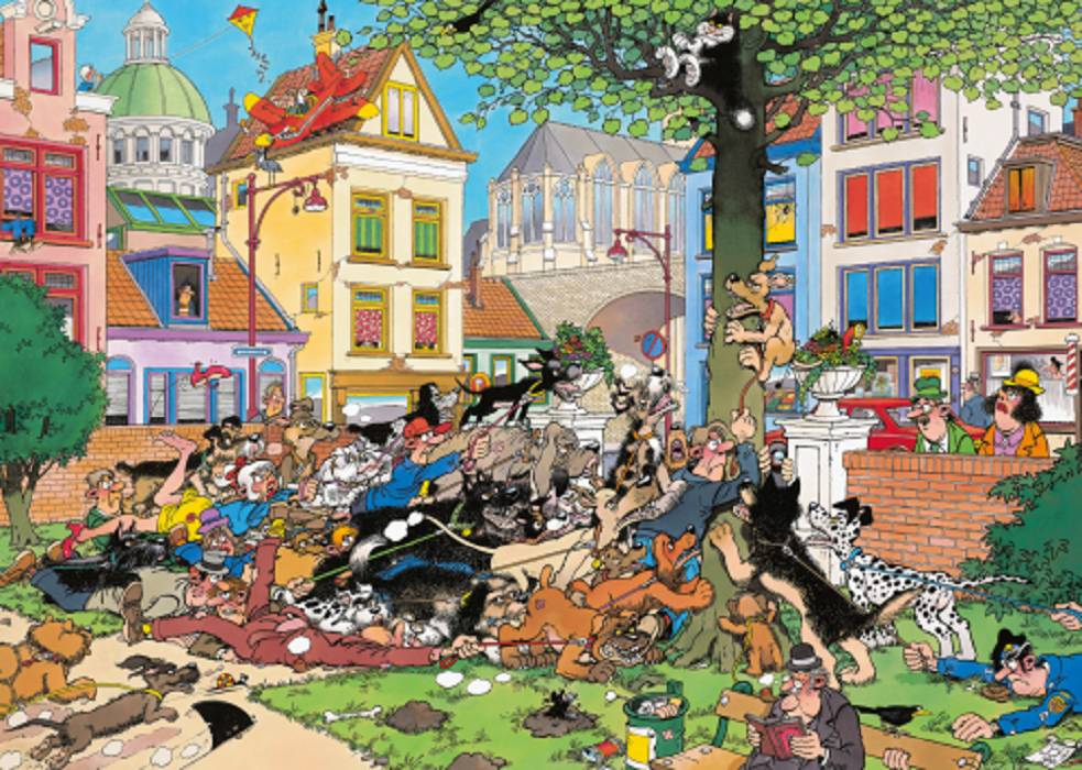 Jan van Haasteren Fang die Katze! 1000 Teile Puzzle