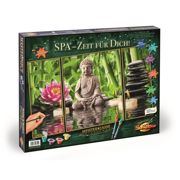 Schipper 609260750 Malen nach Zahlen SPA - Zeit für Dich! Triptychon, 50 x 80 cm Schipper 609260750 Malen nach Zahlen SPA - Zeit für Dich! Triptychon, 50 x 80 cm