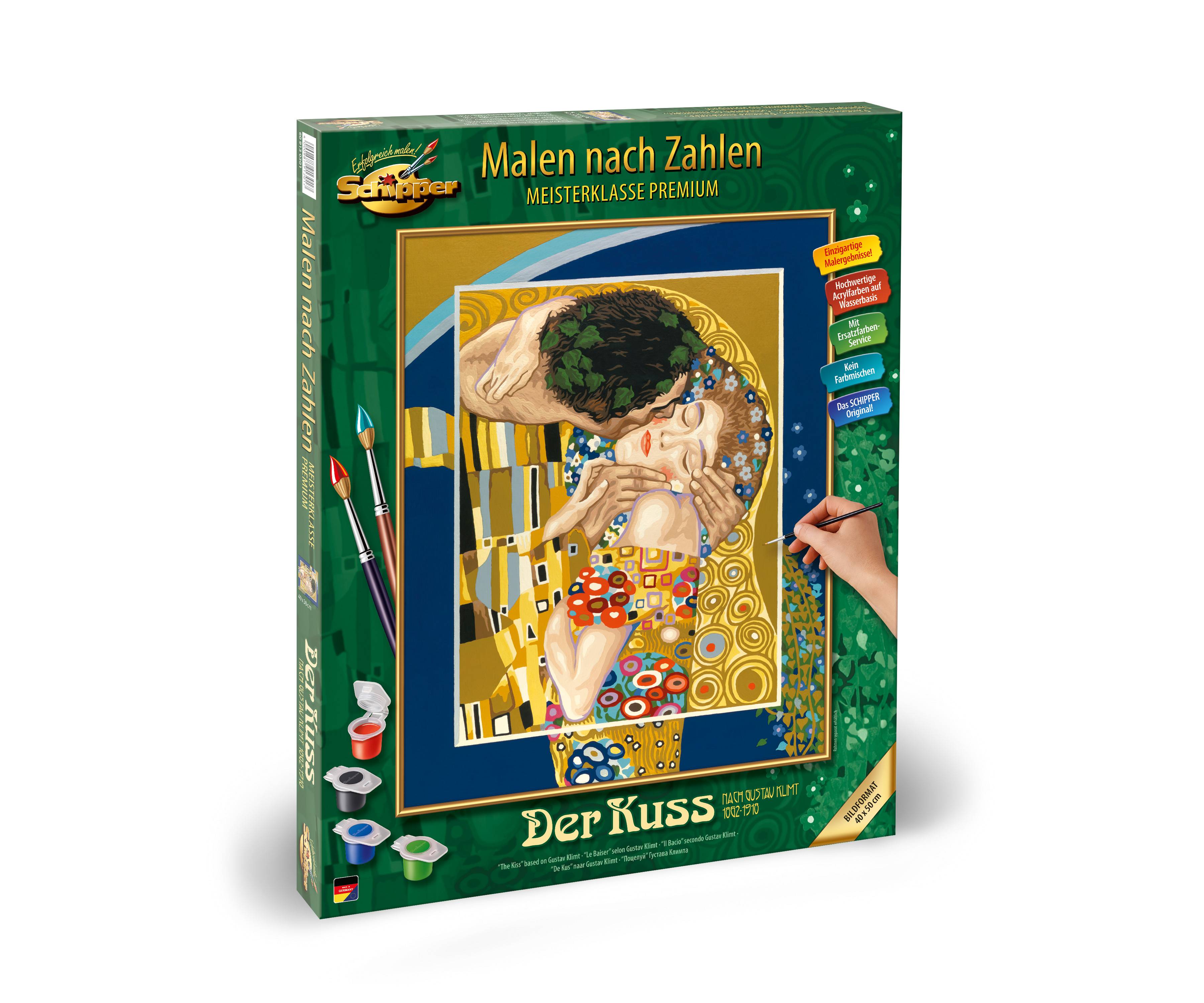 Schipper 609130301 Der Kuß nach Gustav Klimt (1862 - 1918) Malen nach Zahlen