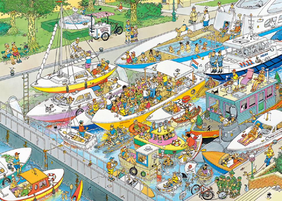 Jan van Haasteren Die Schleuse 1000 Teile Puzzle