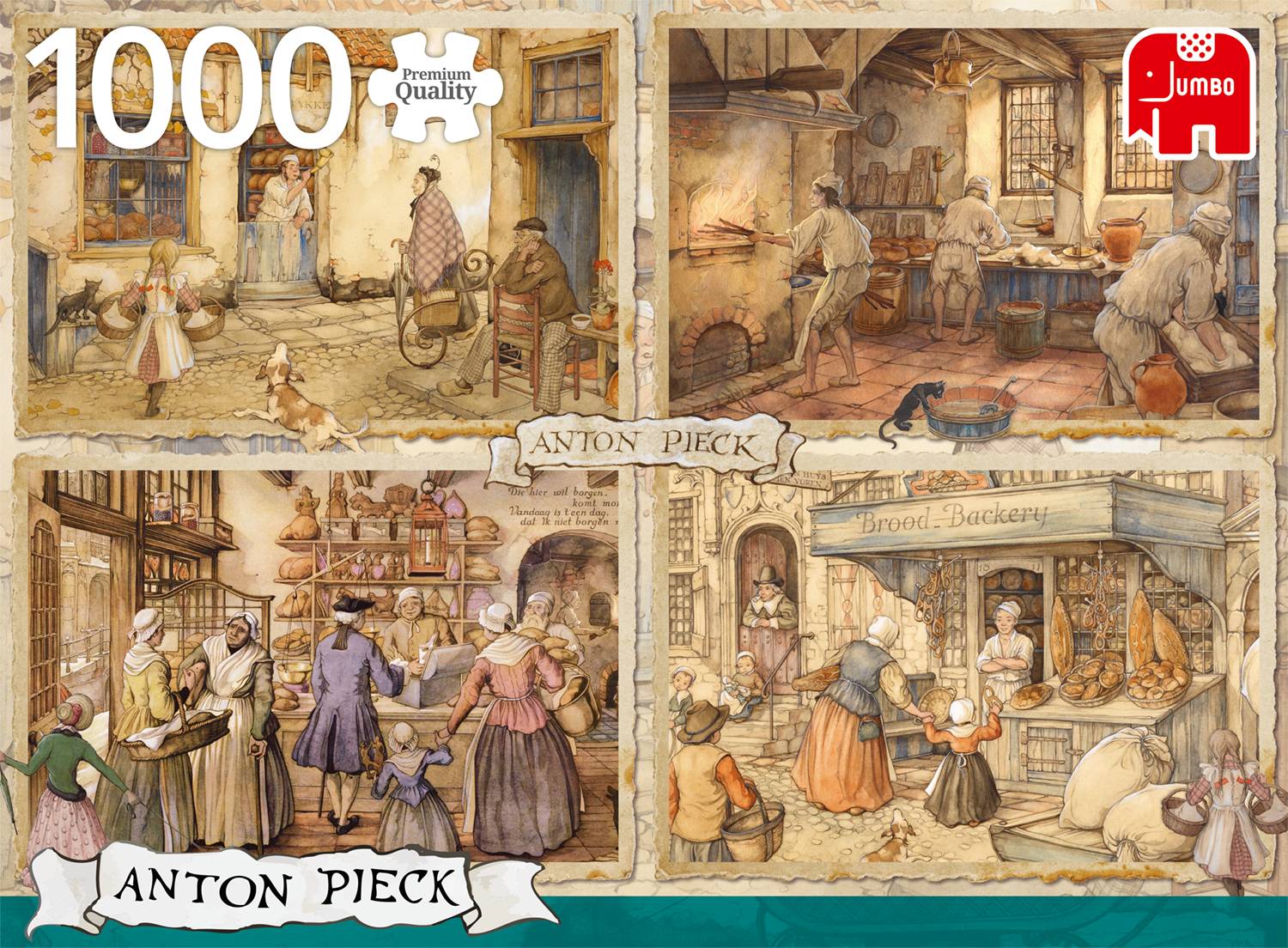 Jumbo 18818 Anton Pieck Bäcker im 19. Jahrhundert 1000 Teile Puzzle