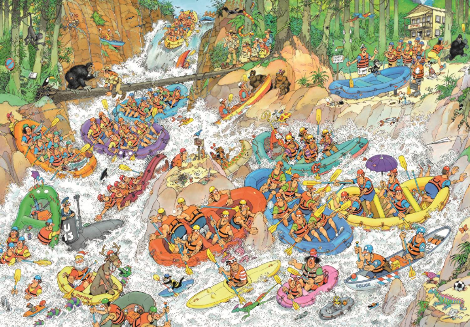 Jan van Haasteren Wildwasser-Rafting 3000 Teile Puzzle