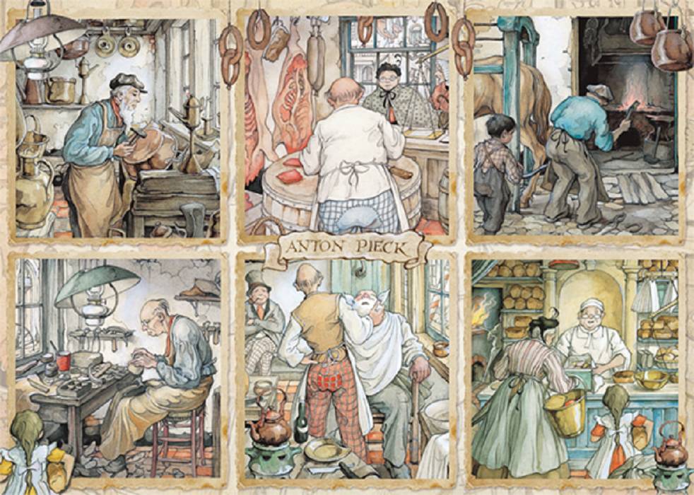 Jumbo 18817 Anton Pieck Handwerker 1000 Teile Puzzle