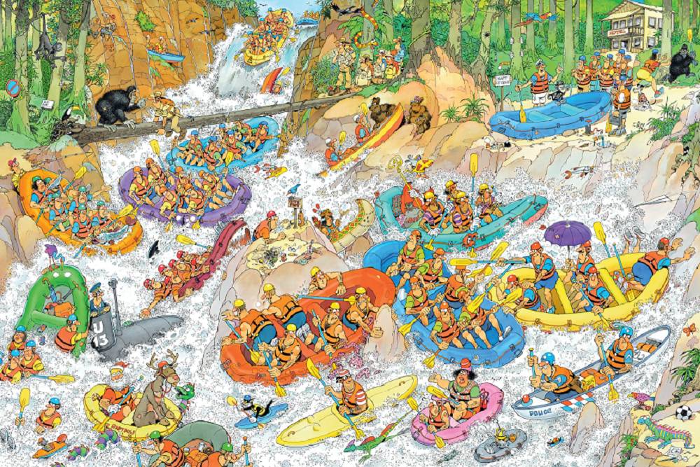Jumbo 19015 Jan van Hassteren Wild Water Rafting 1500 Teile Puzzle