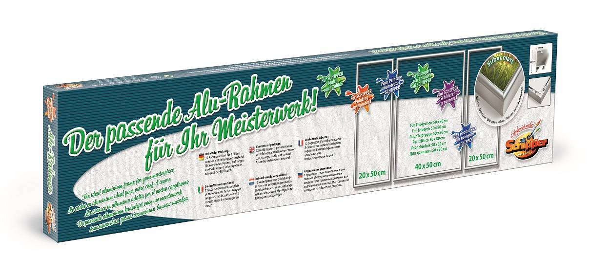 Schipper 605260767 Alurahmen Triptychon Silber 50x80cm