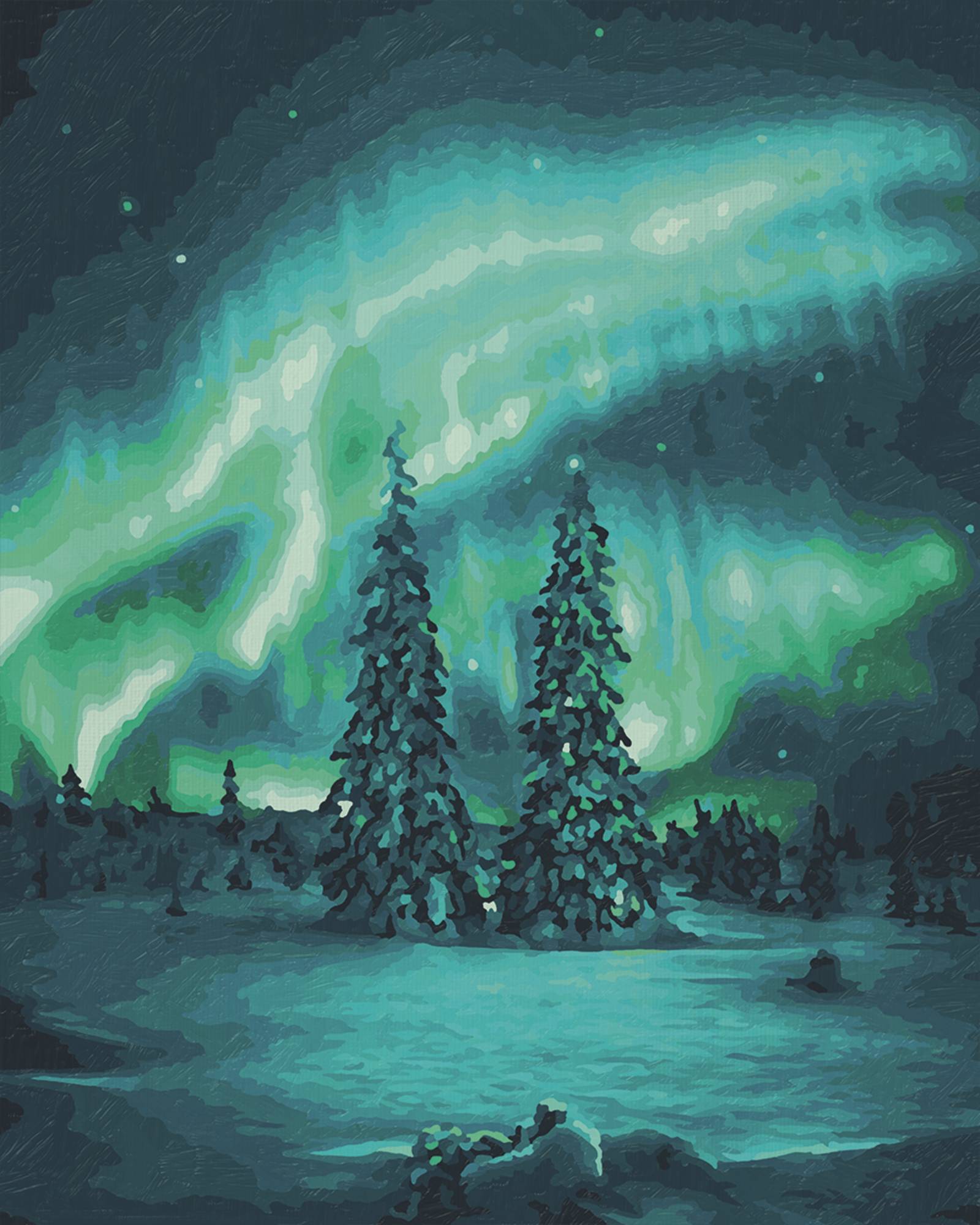 Schipper 609130813 Polarlichter Malen nach Zahlen