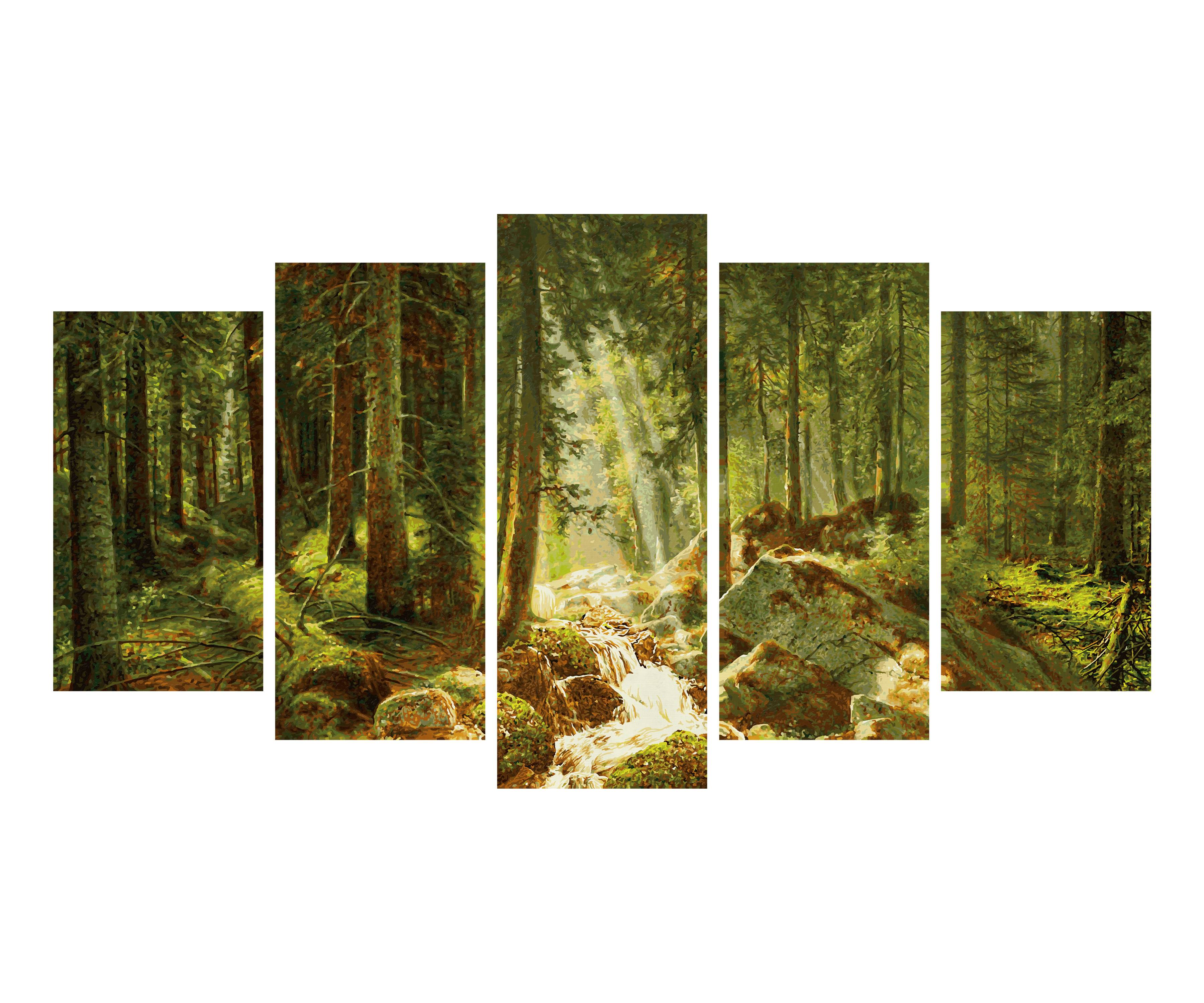 Schipper 609450832 Malen nach Zahlen Unser Wald Polyptychon