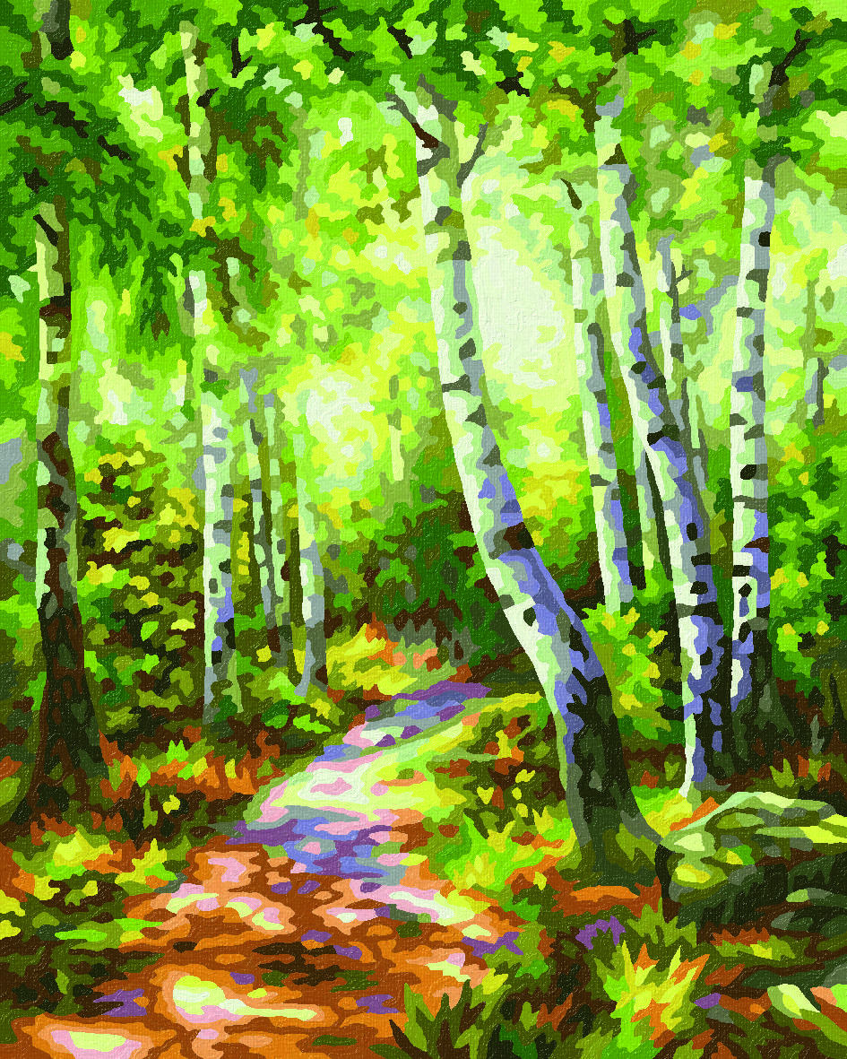 Schipper 609240801 Malen nach Zahlen Birkenwäldchen