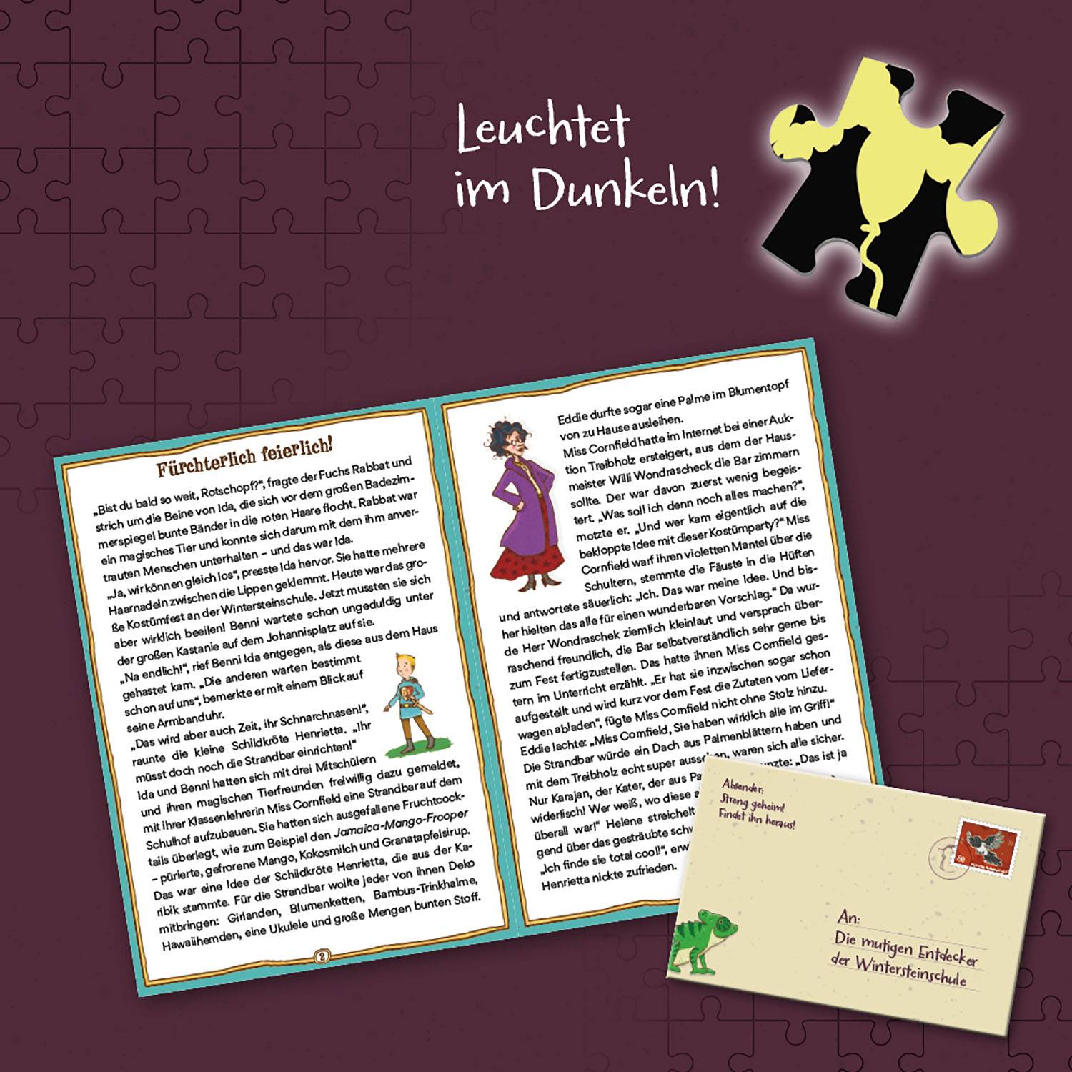 Kosmos 698690 Story Puzzle Die Schule der magischen Tiere Fürchterlich feierlich!, 200 Teile Puzzle