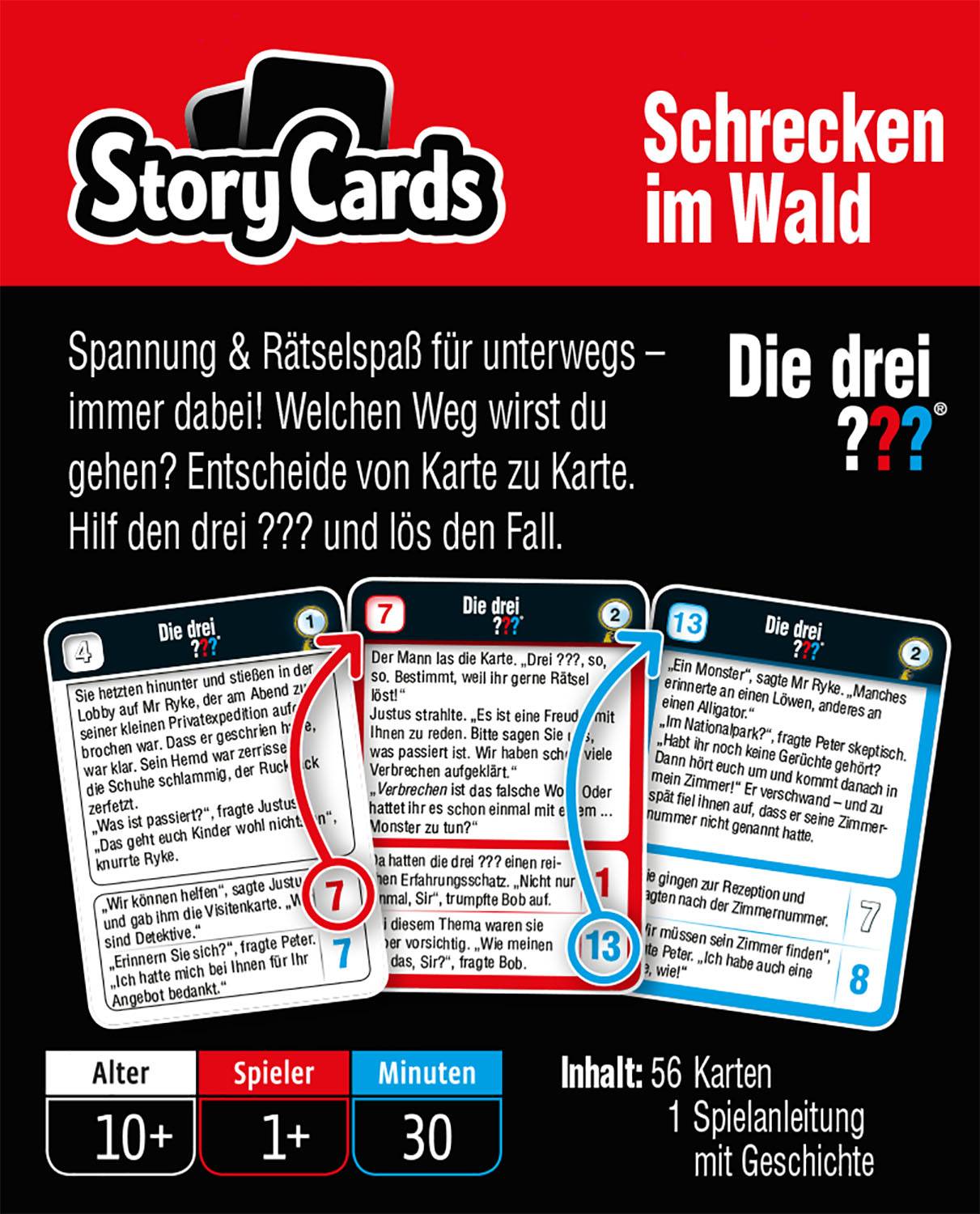 Kosmos 698966 Story Cards Die Drei ??? Schrecken im Wald, Kartenspiel