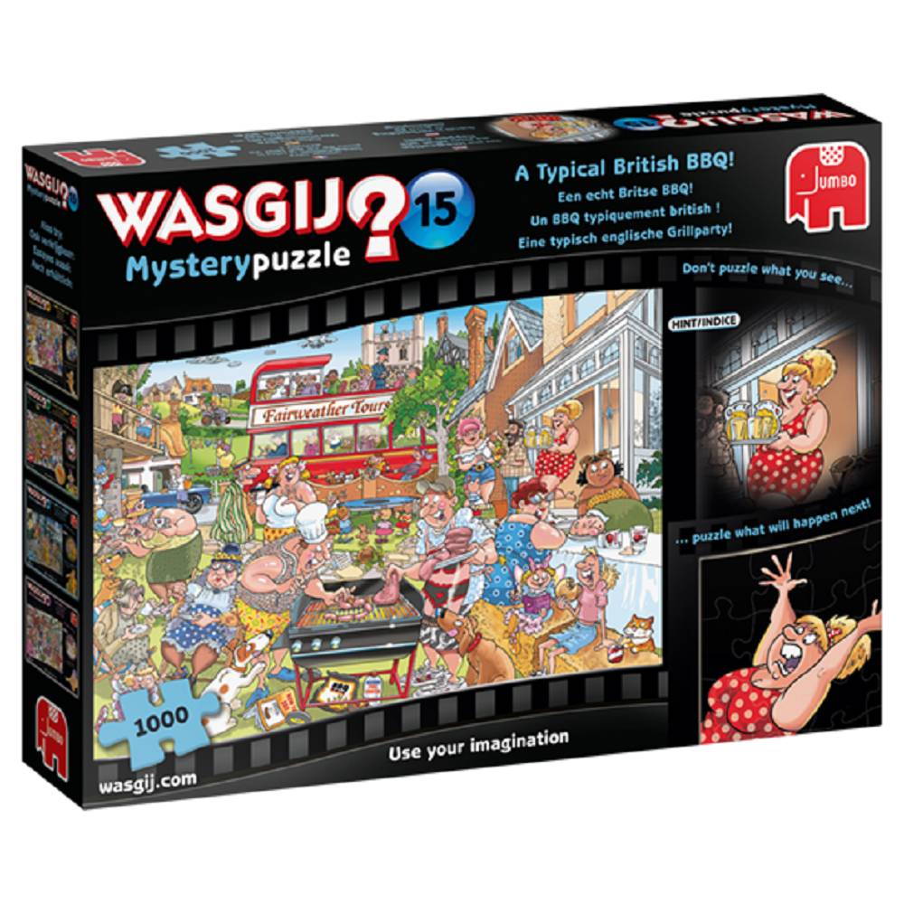 Jumbo 19163 Wasgij Mystery 15 Eine typisch englische Grillparty! 1000 Teile Puzzle