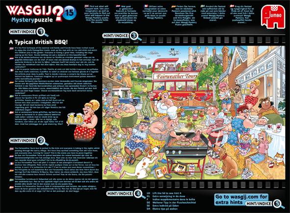 Jumbo 19163 Wasgij Mystery 15 Eine typisch englische Grillparty! 1000 Teile Puzzle