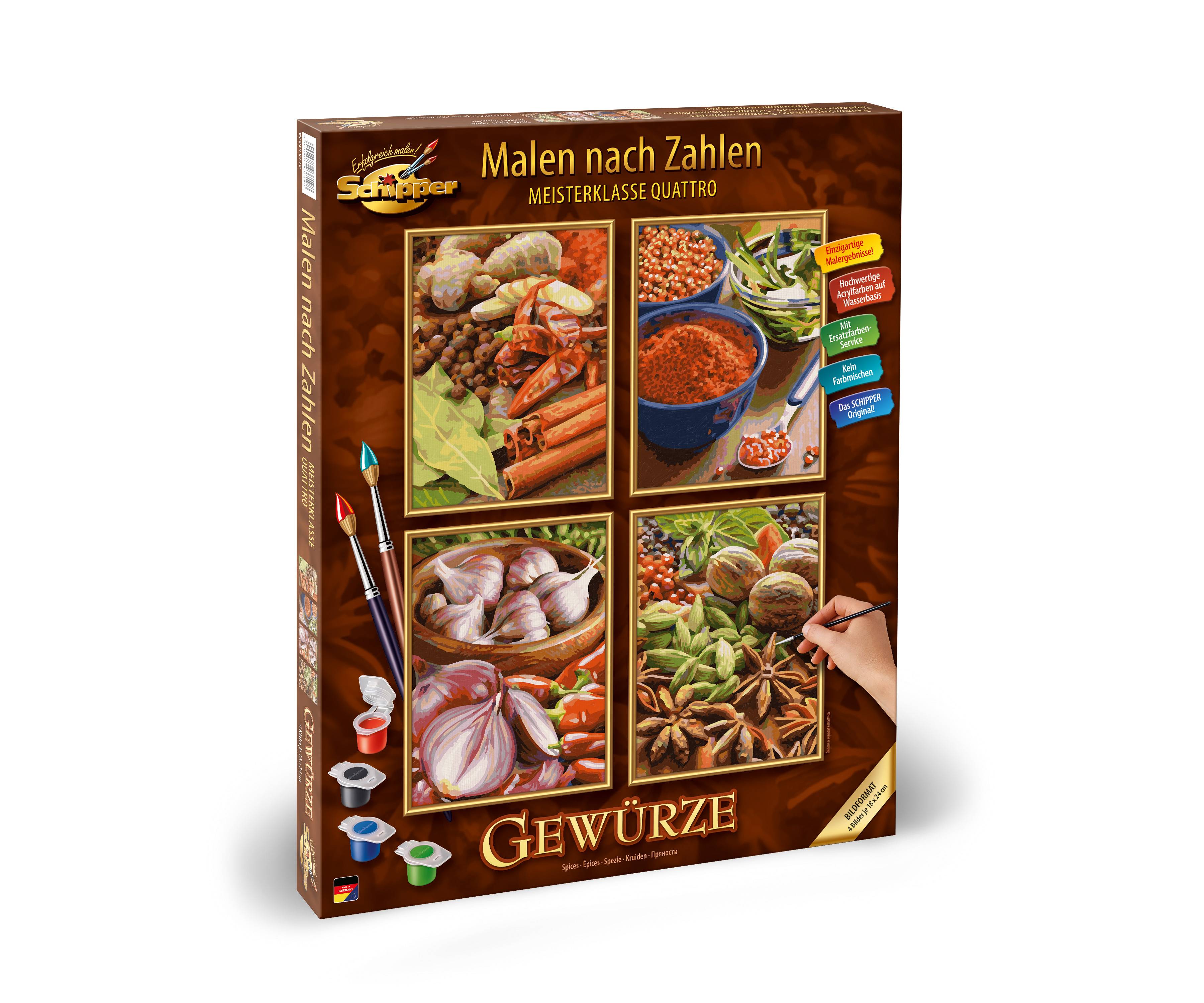 Schipper 609340719 Malen nach Zahlen Gewürze (Quattro)