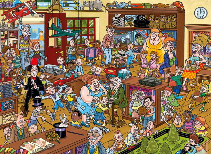 Jumbo 19171 Wasgij 20 Destiny Das Spielzeuggeschäft! 1000 Teile Puzzle