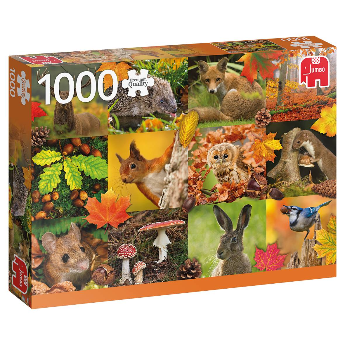JUMBO 18863 Tiere im Herbst 1000 Teile Puzzle