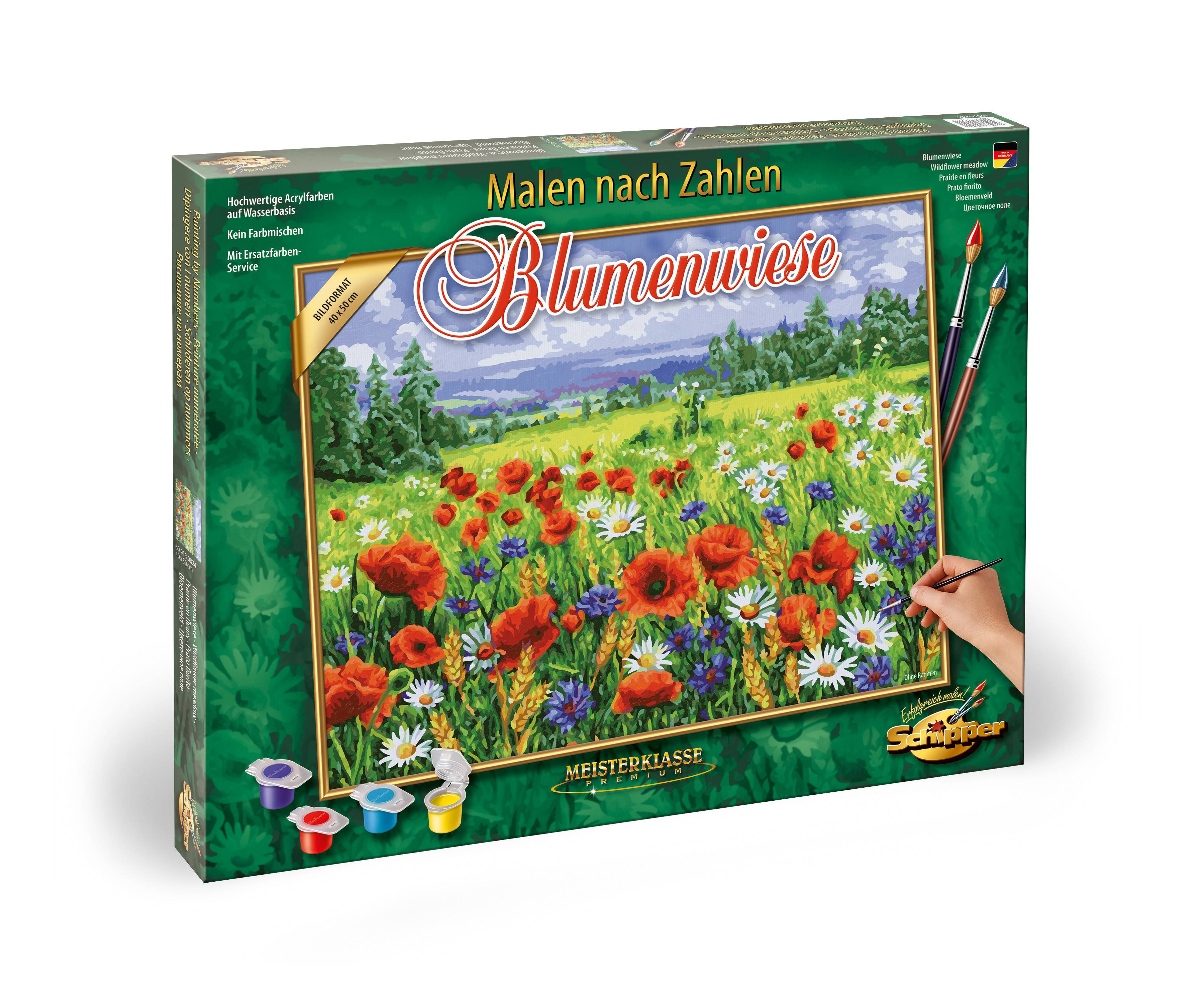 Schipper 609130824 Blumenwiese 40x50cm Malen nach Zahlen