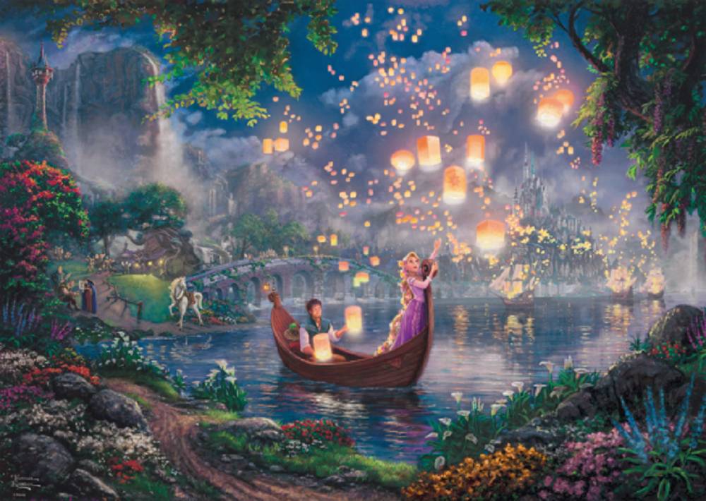 Schmidt Spiele 59480 Disney Thomas Kinkade Rapunzel 1000 Teile Puzzle