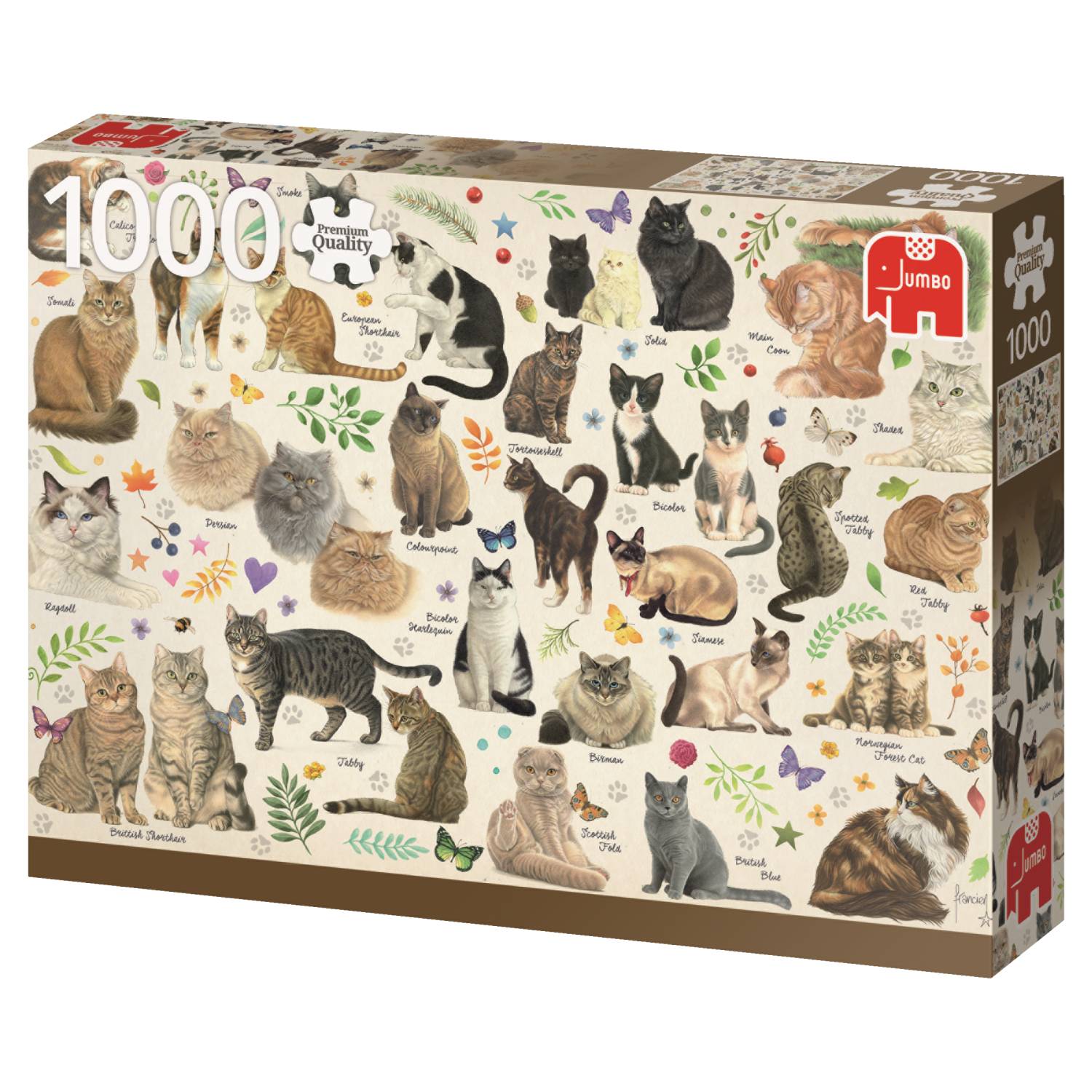 Jumbo 18595 Katzenposter 1000 Teile Puzzle