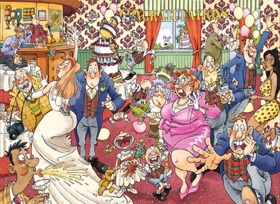 Jumbo 19159 Wasgij Original 29 Fang den Brautstrauß 1000 Teile Puzzle