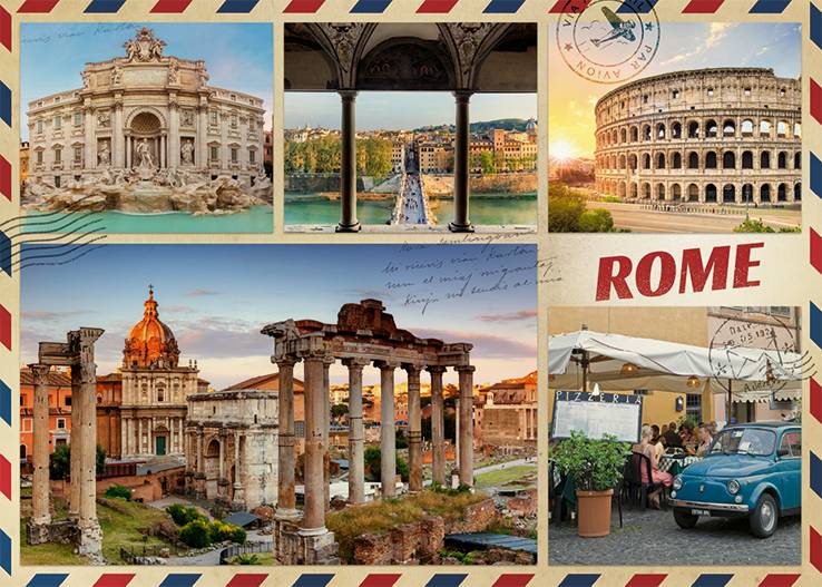 Jumbo Spiele Michele Falzone Greetings from Rome 1000 Teile Puzzle